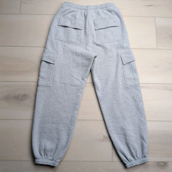Aritzia Joggers Womens Medium Sweatfleece Cozy Fleece Mega Fit Gray Cargo - Picture 6 of 12